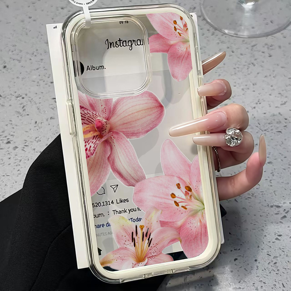 Pink Lily Flower Clear Phone C - Plants X review and price