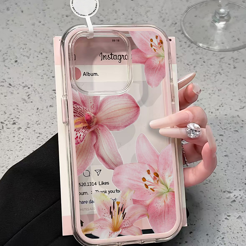 Pink Lily Flower Clear Phone C - Plants X review and price