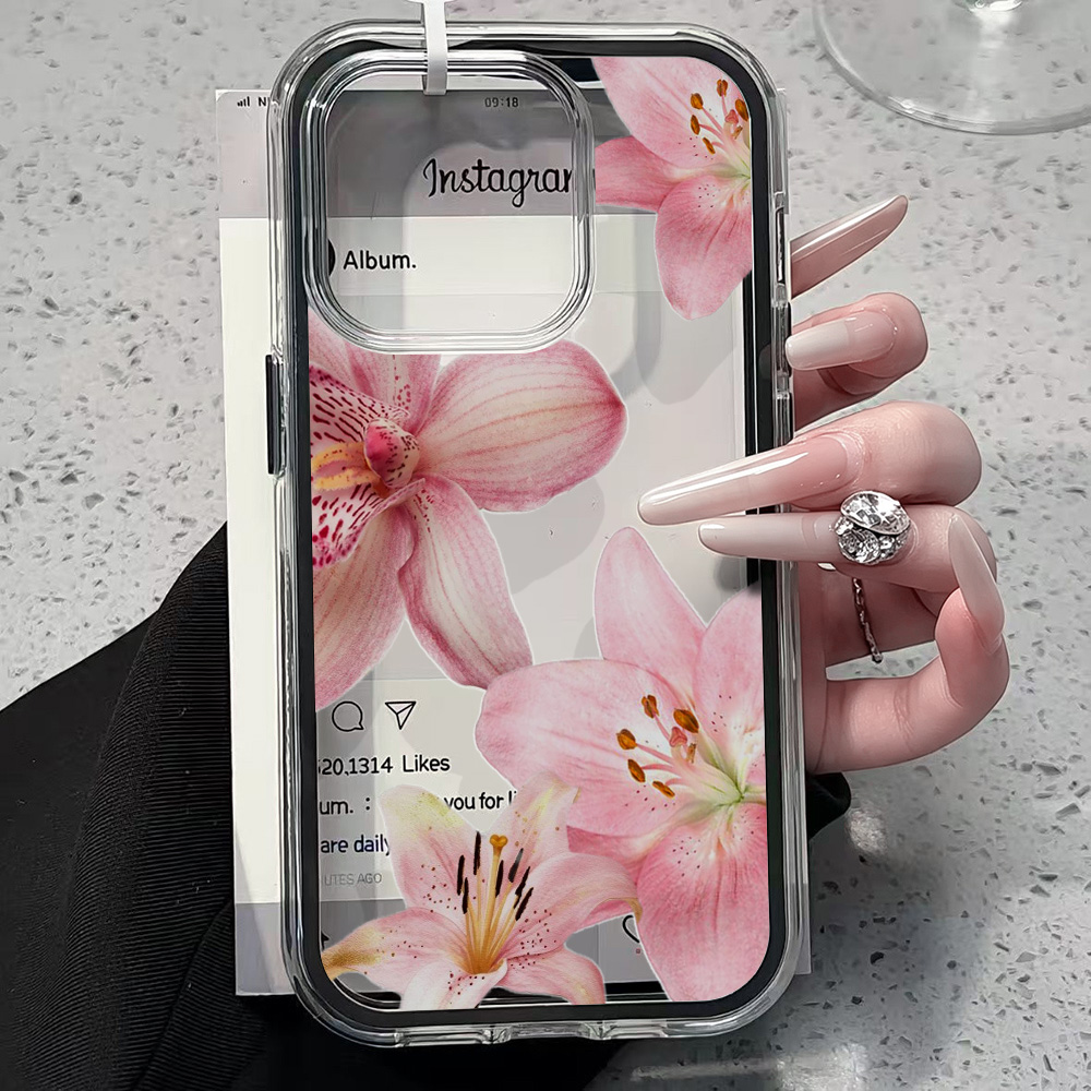Pink Lily Flower Clear Phone C - Plants X review and price