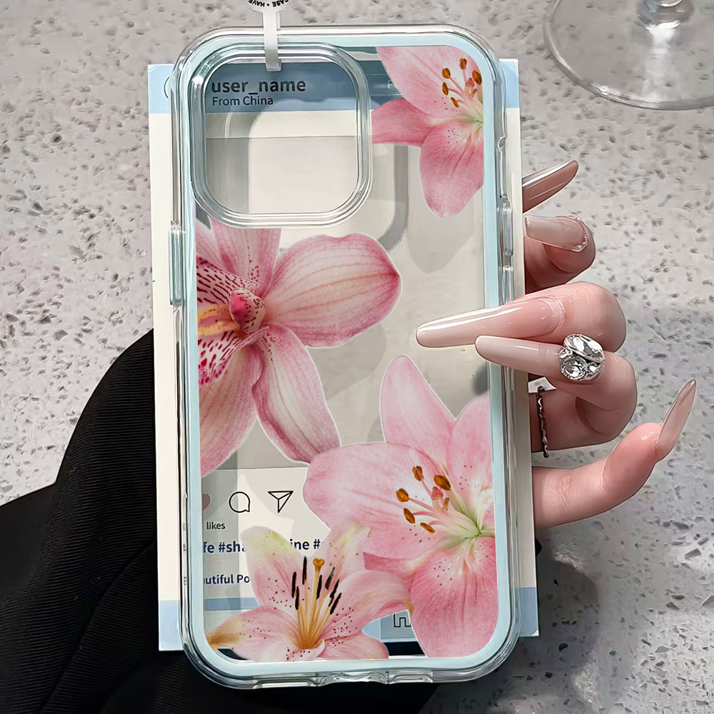 Pink Lily Flower Clear Phone C - Plants X review and price